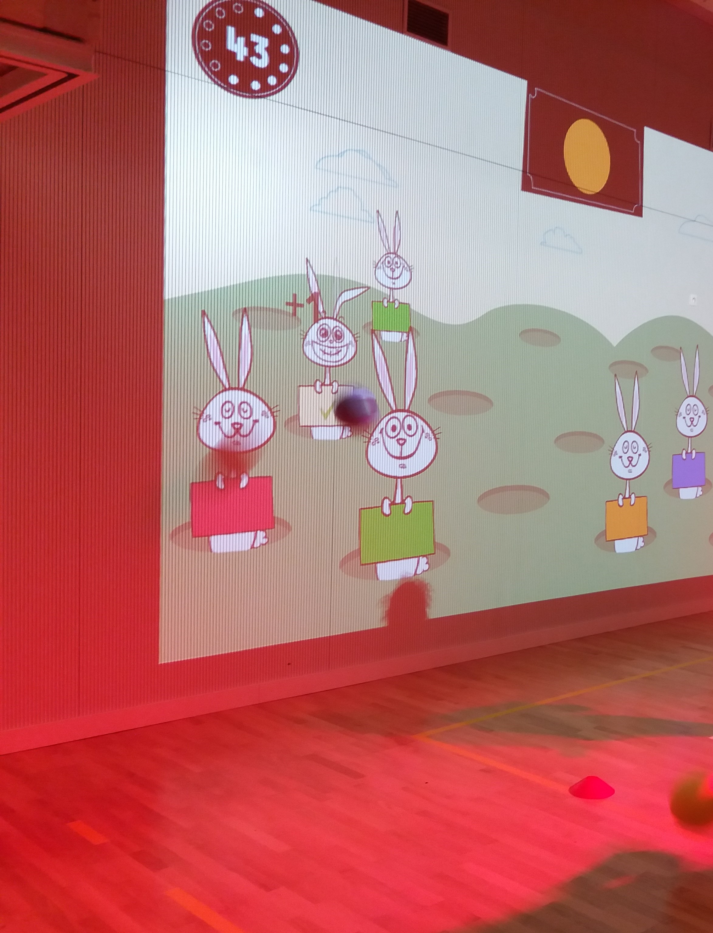 beeld van interactieve sportspeelmuur Lü