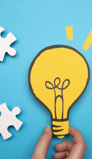 Business people finding solution together.