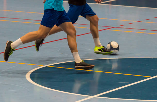 Duel van minivoetballers