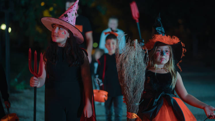 Kinderen tijdens Halloween