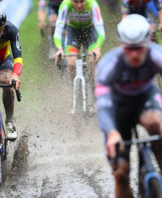 Belgian Thibau Nys pictured in action during the men elite race of the 'Flandriencross' cyclocross cycling event, stage 3/8 in the 'X20 Badkamers Trofee' competition, Sunday 16 November 2025 in Hamme.
BELGA PHOTO DAVID PINTENS