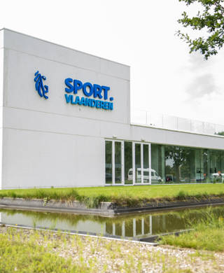 Algemeen beeld van infrastructuur - het opleidingsgebouw - van Sport Vlaanderen Gent
