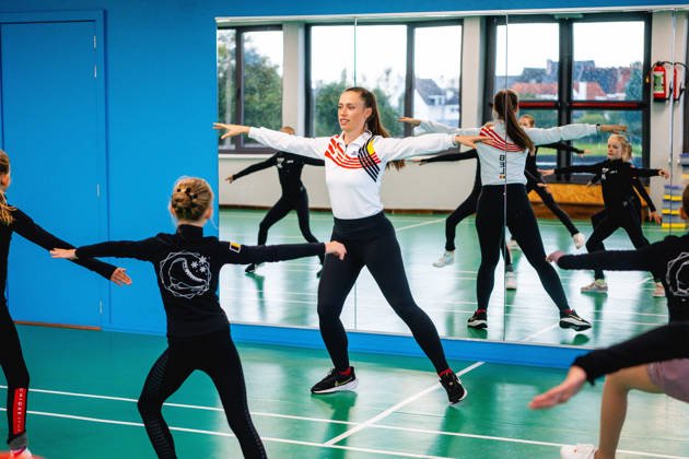 sportzaal met spiegels
