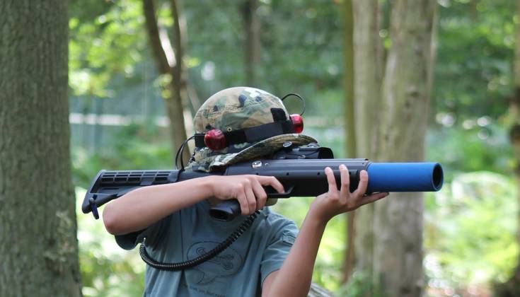 Lasergame in het bos