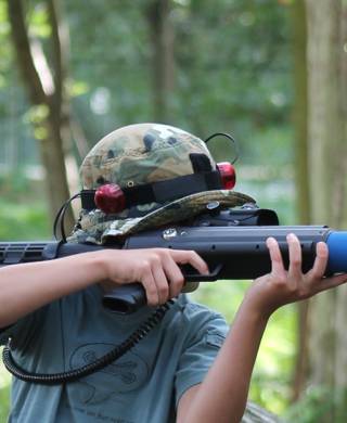 Lasergame in het bos