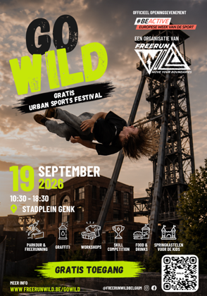 Freerunningclub Freerun Wild organiseert het openingsevent van de Europese week van de sport 2026