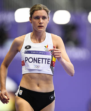 Belgian athlete Helena Ponette pictured in action during the Women's 400m repechage of the athletics competition at the Paris 2024 Olympic Games, on Tuesday 06 August 2024 in Paris, France. The Games of the XXXIII Olympiad are taking place in Paris from 26 July to 11 August. The Belgian delegation counts 165 athletes competing in 21 sports. BELGA PHOTO JASPER JACOBS