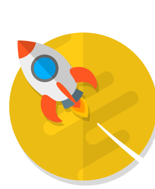 sportkompas logo gele bal met raket