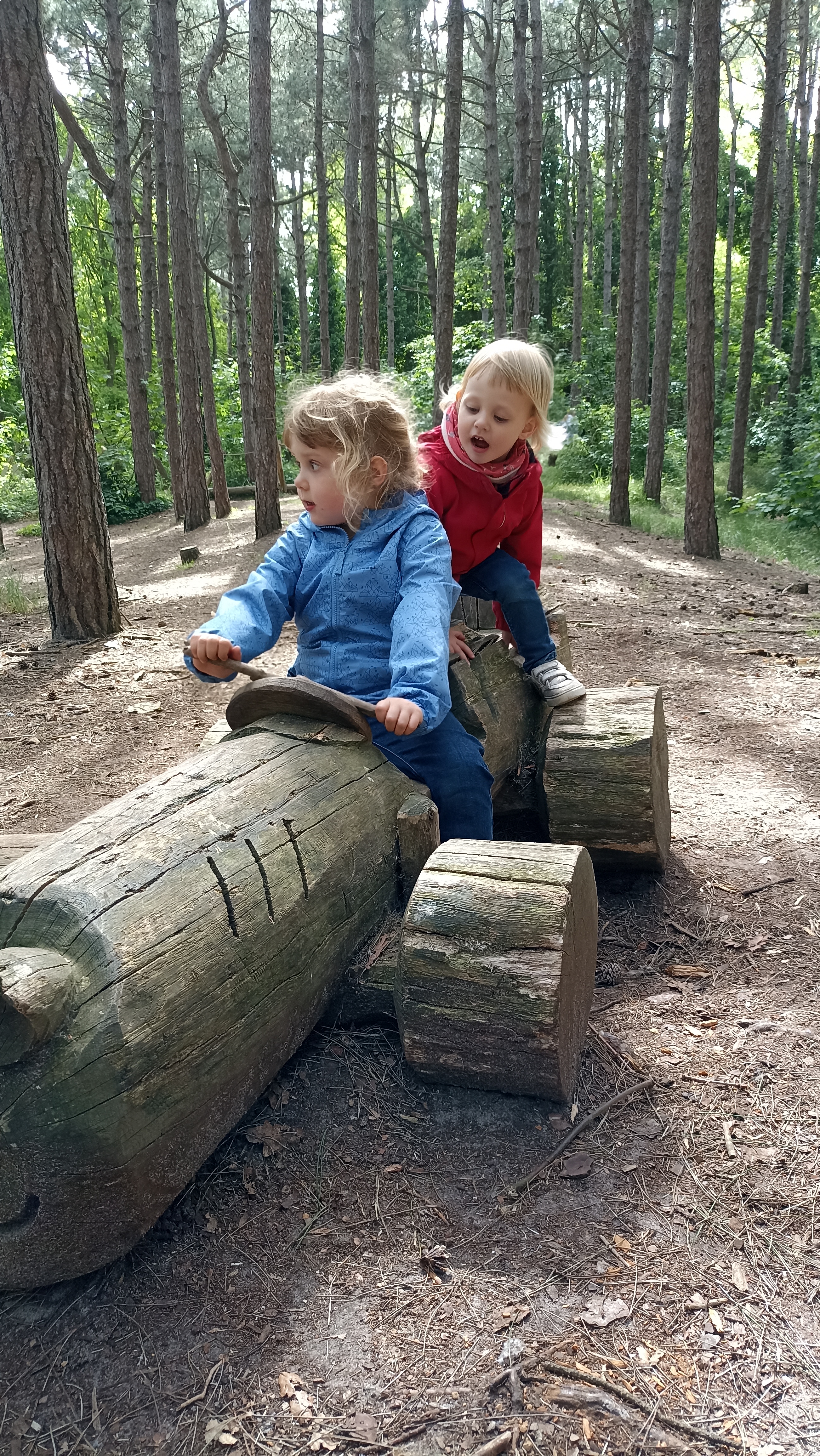 MM pad De Haan beelden genomen van kleuters tijdens het nemen van hindernissen