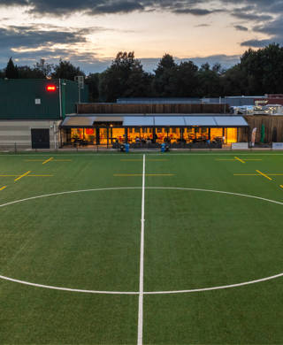 Sport Vlaanderen Brasschaat luchtfoto kunstgrasveld