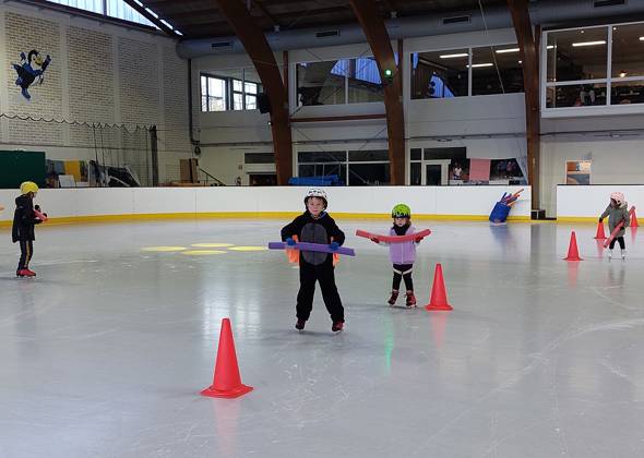 schaatsen met Shania