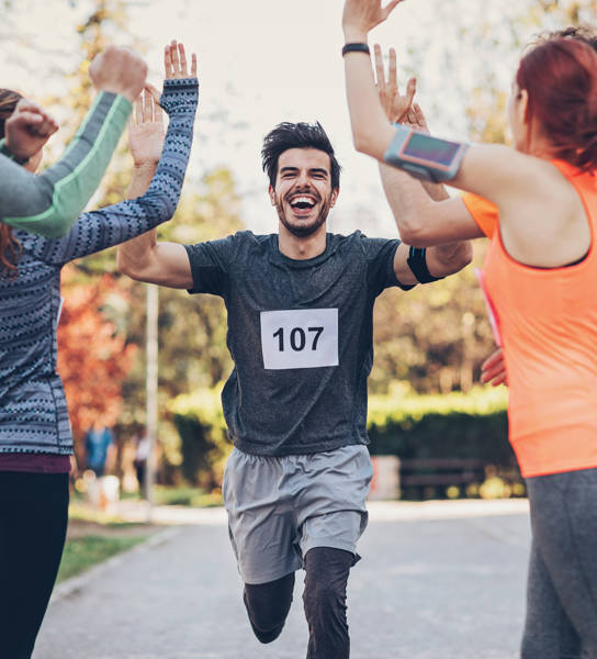Group of athletes at sports event