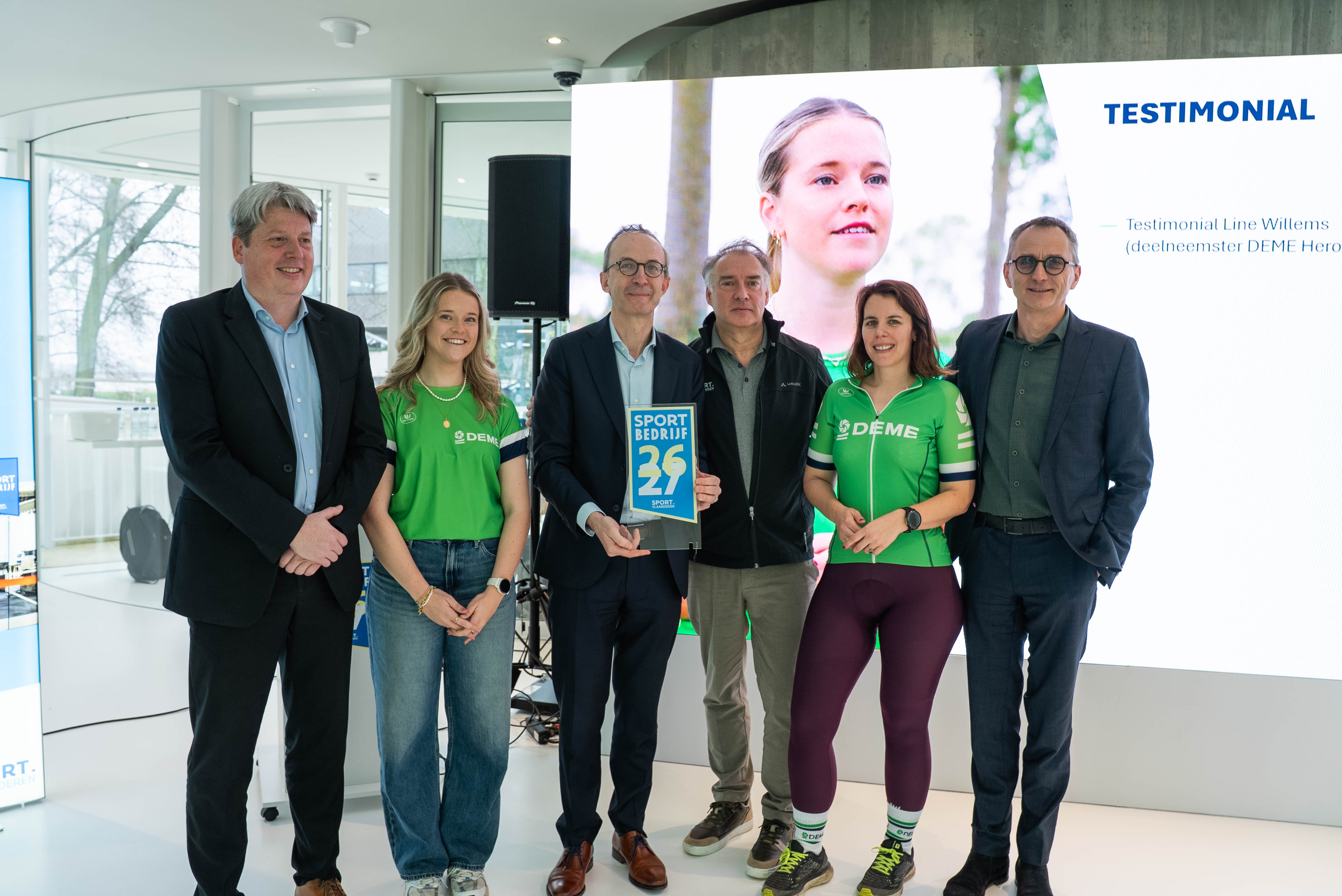 Het 300e label sportbedrijf werd op 11 maart 2026 uitgereikt aan de DEME Group