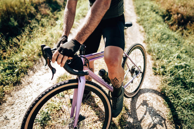 Gravelbike in veld