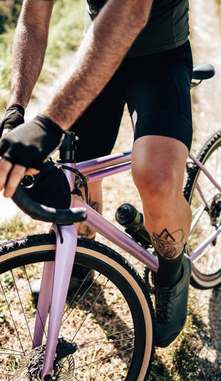 Gravelbike in veld