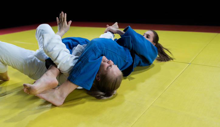 Judowedstrijd indoor