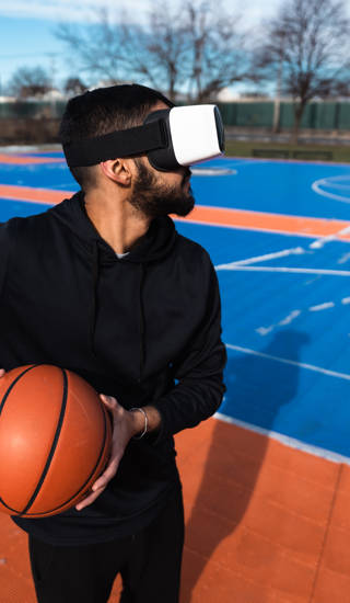 Man using VR in the Metaverse