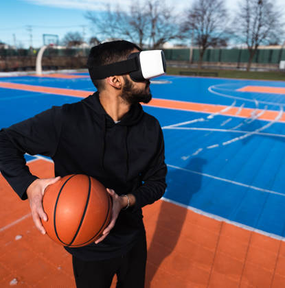 Man using VR in the Metaverse